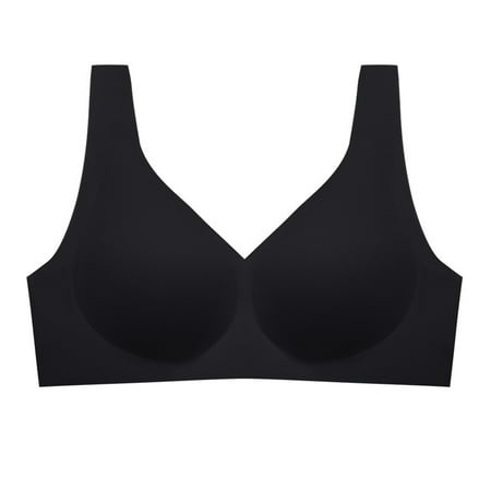 

Women Sleeping Bras Thin Soft Seamless Bras With Removable Latex Pads Without Trace Comfy Daily Bras