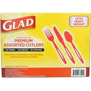 Glad Clear Assorted Premium 240-Piece Disposable Plastic Cutlery Set