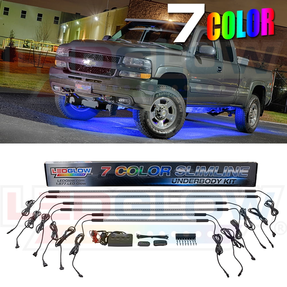 LEDGlow 6pc 7 Color SMD LED Slimline Truck Underbody Underglow Lighting