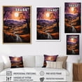 thumbnail image 4 of Designart "Countryside Crimson Dusk horizon II" Landscape & Nature Floater Framed Canvas Wall Art, 4 of 7