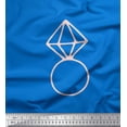 thumbnail image 1 of Soimoi Blue Modal Satin Fabric Diamond Ring Fashion Print Fabric by the Yard 42 Inch Wide, 1 of 3