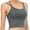 Grey, variant on LELINTA Sports Bra for Women Crop Tops Strappy Back Women Tank Tops Bulid in Bra Workout Light Support Yoga Bra Gym