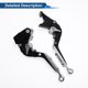 thumbnail image 5 of Palancas de freno y embrague cortas y largas para Kawasaki VERSYS 650 15-23, palanca de freno ajustable de motocicleta, aleación de aluminio, mango negro con extremo plateado, 5 of 6