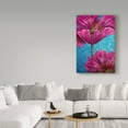 thumbnail image 3 of Trademark Fine Art 'Pink Poppies On Blue' Canvas Art by Cherie Roe Dirksen, 3 of 3