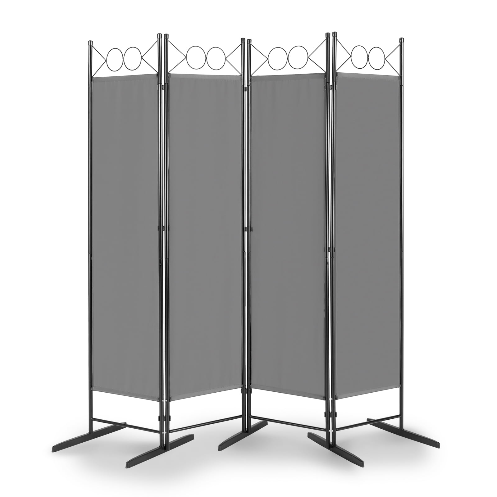 6ft 4Panel Folding Privacy Screen Freestanding Room Divider, Portable