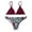 Wine Red, variant on Babysbule Swimsuits for Women Clearance Women Swimwear Bikini Set Print Leaves Push-Up Padded Bathing Swimsuit Beachwear