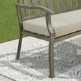 thumbnail image 4 of Ulax Furniture Outdoor Gray Patio Bench with Aluminum Frame and Sunbrella Cushions, 4 of 7