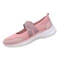 thumbnail image 3 of IEMIEMIEM Women's Mary Jane Style Elastic Strap Shoes Lightweight Comfortable Sneakers Non Slip Slip On Casual Shoes Breathable Walking Shoes Pink 9 Wide, 3 of 7