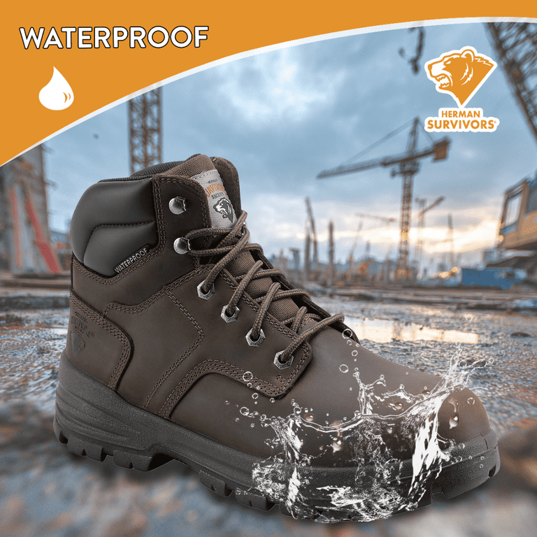 Herman Survivors men's Boulder Waterproof Steel Toe Work Boots