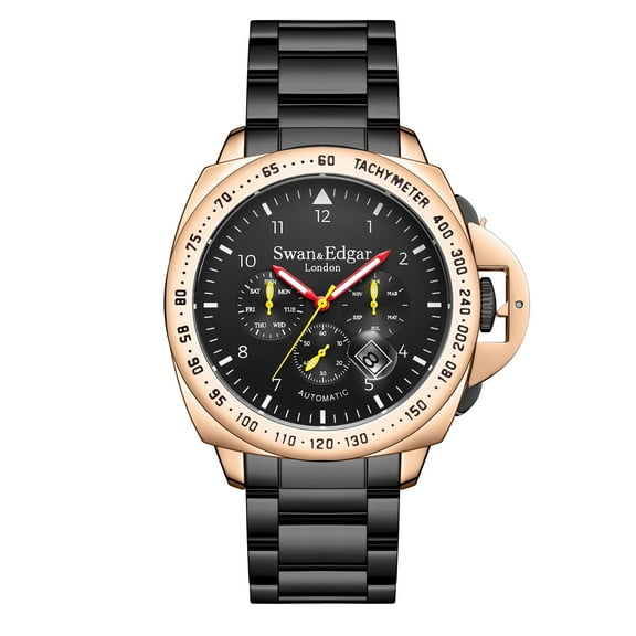 Limited Edition Swan & Edgar Hand Assembled Grand Speed Automatic- Black