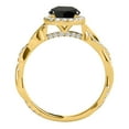 thumbnail image 3 of AoneJewelry 1.50 Carat Black Diamond Halo Engagement Ring In 10K Solid Rose, White & Yellow Gold, 3 of 5