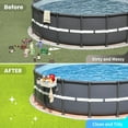 thumbnail image 3 of 2 Sets of Poolside Storage Baskets with Cup Holders - Perfect for 3-Inch or Smaller Top Rails - Above Ground Pool Accessories - Fit for Most Above Ground Pool（Beige）, 3 of 14