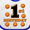 thumbnail image 4 of Inktastic 1st Birthday Basketball Boys or Girls Baby Bib, 4 of 4