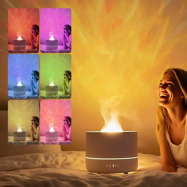 Baby Air Humidifier with Cool Mist, 500ml, Star Projector and Night Light, Quiet for Bedroom, Children's Room, Girls' Room