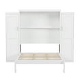 thumbnail image 5 of Euroco Wood Full Size Murphy Bed with Storage Shelves, Wall Bed with Wardrobe for Bedroom, 5 of 12
