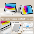 thumbnail image 6 of SZPSGC for iPad A16 11th 10th Generation Case with Keyboard, Soft TPU Back Cover with Pencil Holder, Magnetically Detachable Folio Keyboard case for iPad 11th Gen 11 Inch/10th Gen 10.9 Inch,Gray, 6 of 9