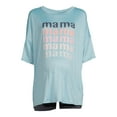 thumbnail image 6 of Time and Tru Women's Maternity T-Shirt and Bike Shorts Set, 2-Piece, 6 of 6