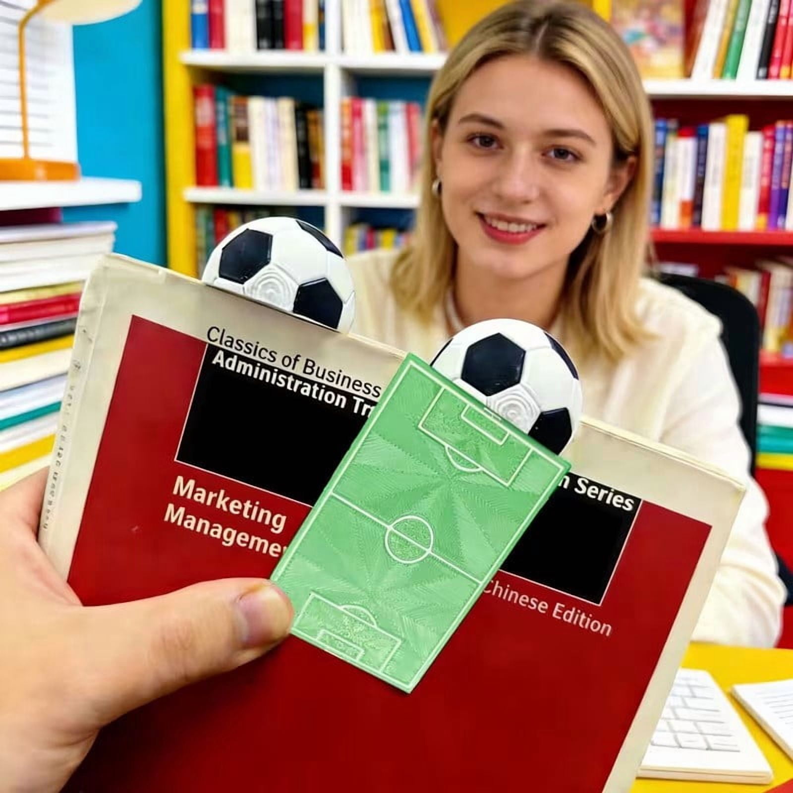 10Pcs Football Bookmark, Fufafayo 3D Football Field Bookmark For Study, Soccer Theme Reading Clip Bookmark, Creative Football Field Bookmark Decoration For Notebook Lovers Fans