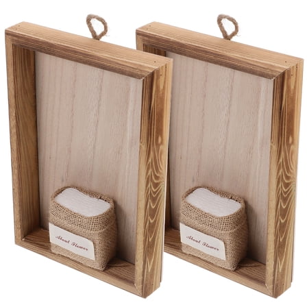 WHAMVOX 2pcs Wood Wall Planter Decorative Wall Flower Vase Wall Flower Vase Decoration for Farmhouse