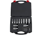 thumbnail image 1 of KFFKFF Circular Cutter Kit, Collection of 13 Weldon Shank Magnetic Drill Bits, Cutting Diameter Ranging from 7/16" to 1-1/16", 1" Cutting Depth, Crafted from M2AL HSS, Includes 2 Guide Pins, 1 of 9