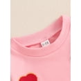 thumbnail image 6 of Elippeo Baby Girl Valentines Sweatshirt Heart Embroidery Long Sleeve Pullovers Autumn Tops for Toddler Cute Clothes Outfit 6 12 18 24 Months 3 Years, 6 of 9