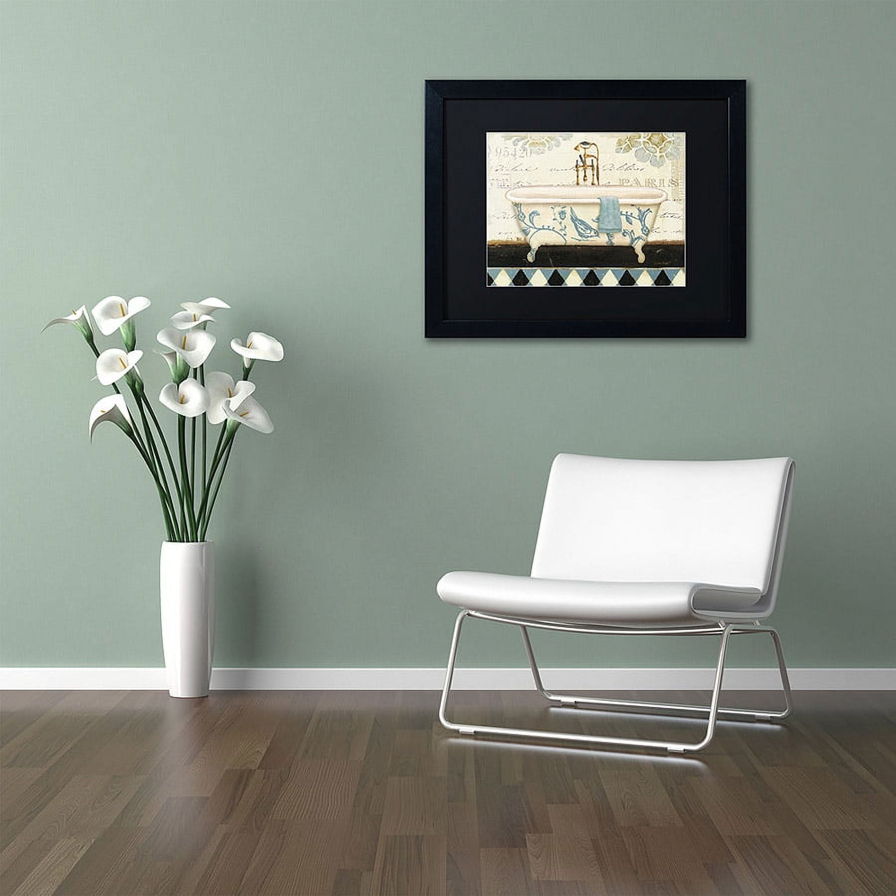 Trademark Fine Art "Marche de Fleurs Bath II" Canvas Art by Lisa Audit, Black Matte, Black Frame