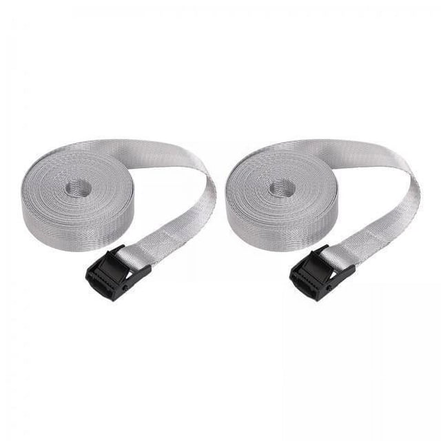 koolsoo 4x2 Pcs Sangles à Attacher Résistantes à l'Usure 2.5cmx1M Ceintures de Tension Sangles d'Arrimage Gris 4 Pcs