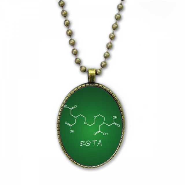 Quimica conocimiento EGTA Chemical formula estructural Collar Colgante de cadena vintage Colección de joyas colgantes Unbranded M