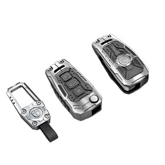 Heavy Metal Key Fob Cover Case Protector for Audi, Keychain, Accessories for Audi A1 A3 A4 A5 A6 Q3 Q5 Q7 TT S3 R8 Accessories for Audi