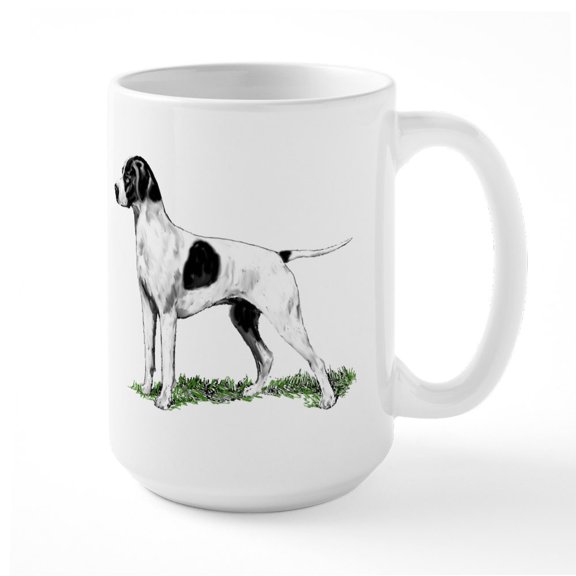 CafePress - English Pointer Standing Large Mug - 15 oz Ceramic Large White Novelty Mug