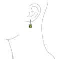 thumbnail image 3 of Bling Jewelry Womens 7CT Olive Green Teardrop Hoop Earring CZ Imitation Peridot, 3 of 7
