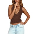 thumbnail image 2 of AnuYalue Womens Summer Tank Tops Casual V Neck Lace Tops Sleeveless Shirt Slim Fit Trendy Going Out Tops, 2 of 9