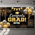 thumbnail image 3 of Gold Stars Graduation Banner Graduation Cap Class of 2026 Backdrop Diploma Black Tassel Grad Party Background for Graduation Party Class of 2026 Celebration Commencement Ceremony, 3 of 9