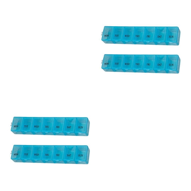 Caja de pastillas Matsuzay de 2 piezas organizador reutilizable a prueba de polvo Azul