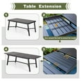 thumbnail image 4 of Summit Living 9-Piece Outdoor Dining Set with Extendable Table for 8-Person, All-Weather Metal Furniture, Black, 4 of 11