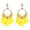 Yellow, variant on Flower Leaf Tassel Earrings, Flower Leaf Cluster Earrings for Women, Bohemian Floral Leaf Fringe Earrings, Cute Blooming Flower Statement Earrings for Ladies