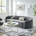 thumbnail image 2 of Sofa, Grey Gray, Velvet, Modern Contemporary, Mid Century Living Hotel Lounge Cafe Lobby, 2 of 8