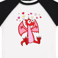 thumbnail image 4 of Inktastic Happy Valentine Cute Red Cartoon Dragon with Hearts Boys or Girls Toddler T-Shirt, 4 of 5
