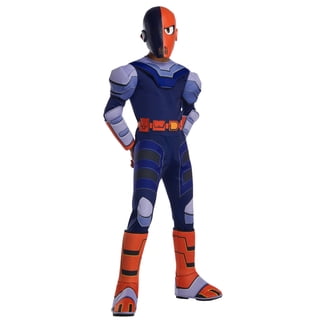 Rubie's Deluxe Nightwing Child Costume - Medium, Includes Padded Jumpsuit With Mask & Boot Tops