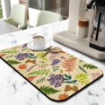 thumbnail image 2 of 2 Pack Washable Rubber Multicolored Flower Leaves Dish Drying Mats for Kitchen Counter Home Large Coffee Bar Pad Accessories and Decor for Utensils Stemware (2pcs 19.5''x12''), 2 of 5