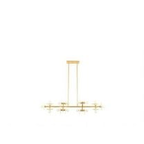 14 Light Linear Chandelier in Modern Style-10.125 inches Tall and 10 inches Wide-Gold Finish Bailey Street Home 159-Bel-4797212