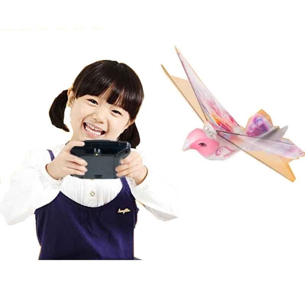 2.4GHz RC airplane RC bird Remote control toys e-bird flying birds electronic Mini RC Drone toys for birthday gifts boys girlsPurple He Qiyong unisex
