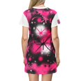 thumbnail image 4 of Airbrush Birthday Girl Pink T-Shirt Dress Custom Dress, Party Outfit, 4 of 4