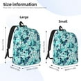 thumbnail image 4 of Balery Blue Floral with Butterflies Vintage Canvas Backpack for Men and Women - Large Capacity, Durable Travel Laptop Bag for School, Work, Hiking, and Outdoor Activities, 4 of 7