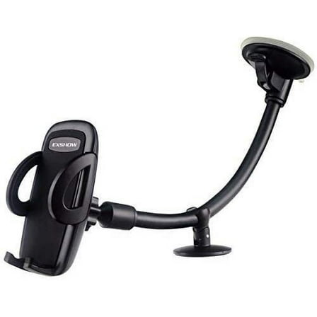 Woleyi Car windshield Gooseneck Phone Holder, Dashboard Phone Holder, for iPhone, Samsung, LG