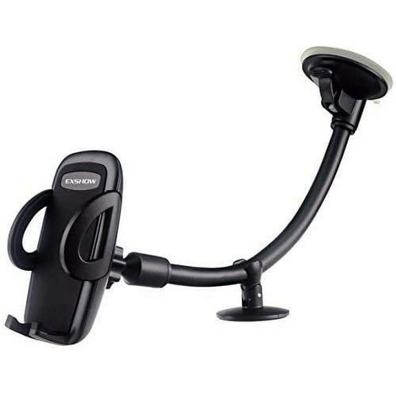 Woleyi Car windshield Gooseneck Phone Holder, Dashboard Phone Holder, for iPhone, Samsung, LG