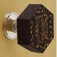 thumbnail image 2 of IBA Indianbeautifulart Brown Engraved Knobs Wooden Cupboard Door Knobs Pull Handle Pack of 10, 2 of 3