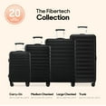 thumbnail image 3 of iFLY Fibertech 2-Piece Expandable Hardside Spinner Luggage Set – 20" Carry-On & 28" Checked, Black, 3 of 11