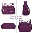 thumbnail image 6 of PouchPort Unisex Polyester Crossbody Shoulder Bags, Multipurpose Purses and Handbags, Purple, 6 of 8