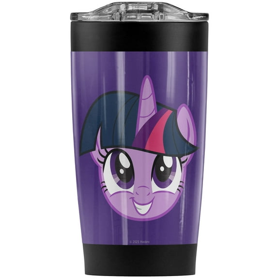 My Little Pony Tv/Twilight Sparkle Head Stainless Steel Tumbler 20 oz Coffee Travel Mug/Cup, Vacuum Insulated & Double Wall with Leakproof Sliding Lid | Great for Hot Drinks and Cold Beverages